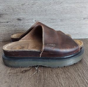 **SOLD** Vintage 90s Dr Martens Brown Leather Chunky Slide Sandals 7
